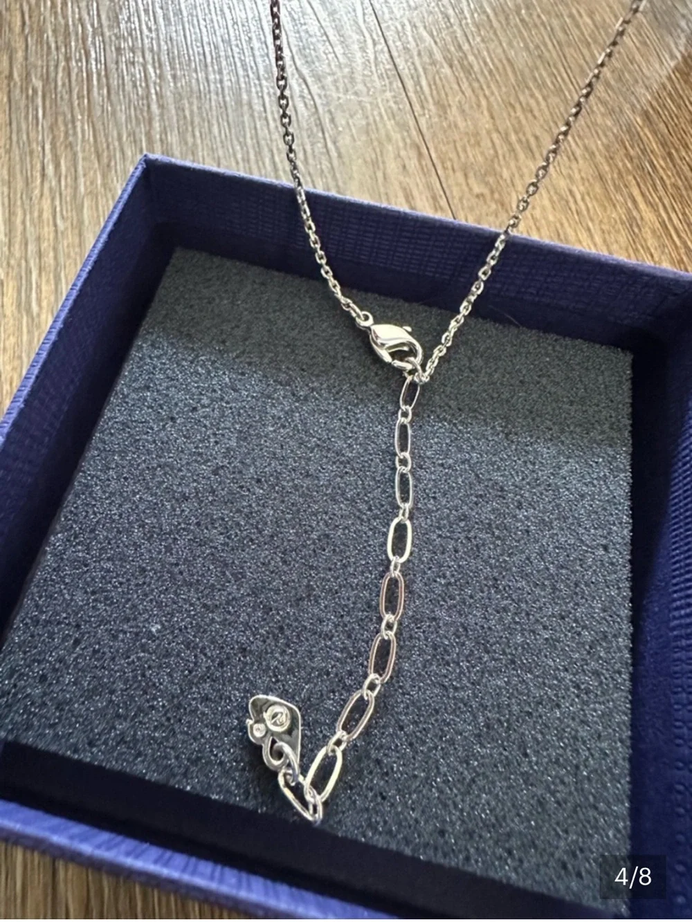 Swarovski Silver Crystal Swan Necklace - Silver Iconic - Picture 5 of 9